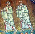Basilika Santa Prassede in Rom - Zenonkapelle, rechte Seite (Ausschnitt): die Apostel Andreas und Jakobus