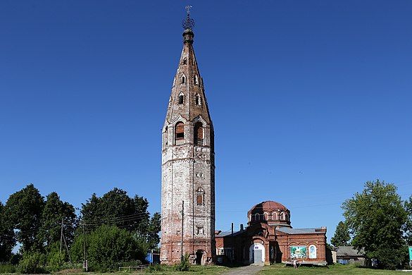 40. Казанская церковь и колокольня Троицкой церкви, Аньково, Ильинский район, Ивановская область Автор — Mib5578