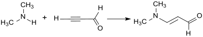 Synthese von 3-Dimethylaminoacrolein aus Propargylaldehyd