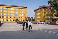 The school color guard.