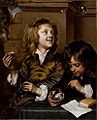 Два хлопці дують бульбашки - Анріаєн Ханнеман - близько 1630 року