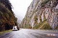 The highway in Keystone Canyon, just north of Valdez