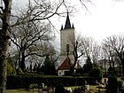 Kirche Stralau auf dem Friedhofsgelände