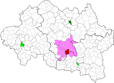 Baiet (roge) dins la Comunautat de Comunas en País de Sant Porçanh (ròse).