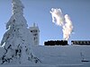 Cim del Brocken amb el ferrocarril del Brocken, que comença a Wernigerode