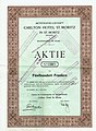 Aktie über 500 Franken der AG Carlton Hotel St. Moritz vom 1. Juli 1912