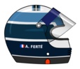 Le casque intégral (modèle de la marque française GPA) du pilote falaisien Alain Ferté, frère aîné de Michel Ferté.