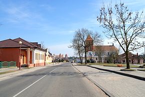 Николаевский костёл со стороны Красноармейской улицы