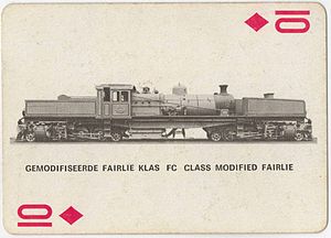 Klasse FC Nr. 2310, später umgezeichnet in 670, als Abbildung auf einer Spielkarte im SAR-Museum