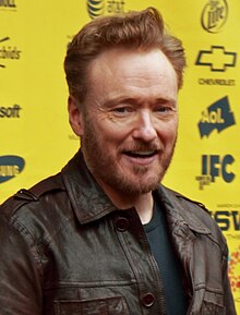 Conan O'Brien promoting Conan O'Brien Can't Stop at SXSW 2011 Conan O'Brien - SXSW - Mar 2011.jpg