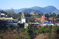 View of town center with Parroquia de Santa María Magdalena