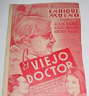 Alicia Vignoliren El viejo doctor filmaren kartela, 1939