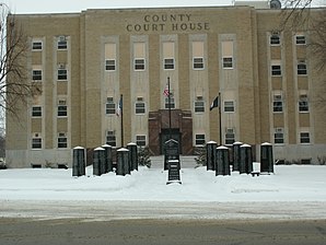 Das Floyd County Courthose in Charles City, gelistet im NRHP Nr. 03000816[1]