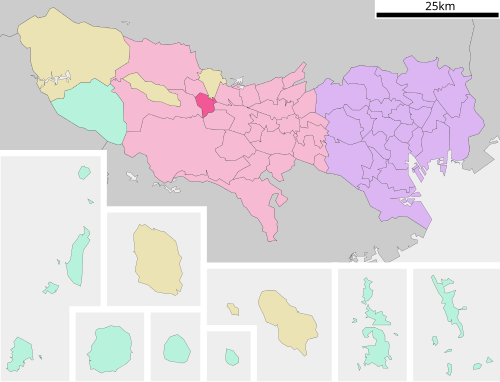 Location of Fussa in Tokyo Metropolis