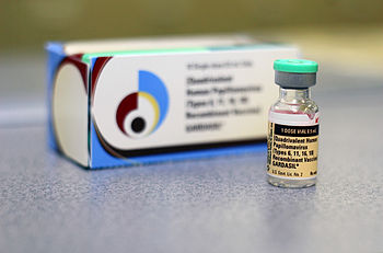 Gardasil vaccine and box