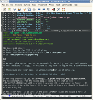 Gnus 5.11 pod GNU Emacs a Fedora