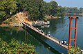 Image 59The District of Rangamati is a part of the Chittagong Hill Tracts and is one of the most beautiful districts of the country. Its beauty lies in the people, culture, landscape and lifestyle. The Hanging Bridge at Rangamti district, pictured here, is a famous landmark and tourist attraction of the district. Photo Credit: Shakhawat Hossen Shafat