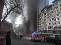 ANO ģenerālsekretāra vizītes laikā 28. aprīlī Kijivā raķešu uzbrukumā sašautā ēka