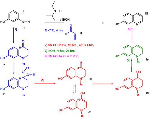 One-Pot Preparation of 7-Hydroxyquinoline