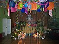 Fotografía del altar de la Cofradía del Santísimo Sacramento del Altar tomada en el año 2017 durante la celebración de Corpus Christi en Suchiapa, Chiapas, México. Cortesía de Mariela TC.