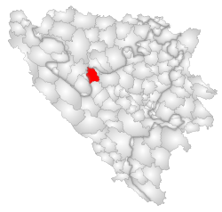 Location of Jajce