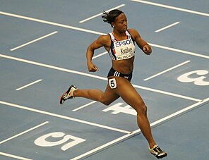 Jeanette Kwakye bei den Hallenweltmeisterschaften 2008 in Valencia