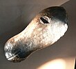 Iron horse head sculpture