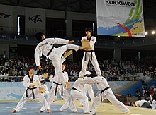 Taekwondo, a Korean martial art and Olympic sport Korea Taekwondo Hanmadang 70.jpg