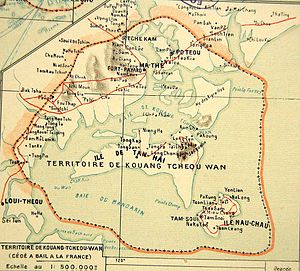 Le territoire de Guangzhou Wan en 1909.