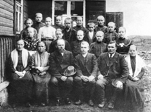 Деревня Куйвози. Курсы животноводства в доме Тахво Сово. 1911 год