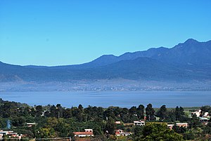 English: View of Lake Patzcuaro from the Tzint...