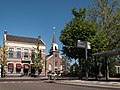 Landsmeer, restaurant (de Pepermolen) and reformed church