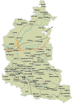Добрускі раён, мапа
