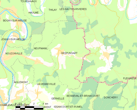 Mapa obce Gespunsart