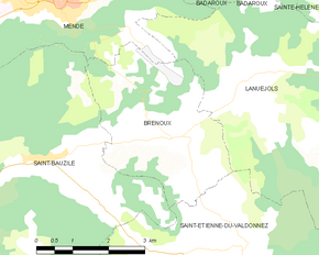 Poziția localității Brenoux