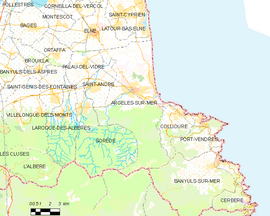 Mapa obce Argelès-sur-Mer