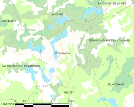 Mapa obce Écromagny
