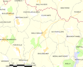 Mapa obce Mailly-Maillet