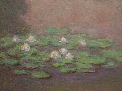 Closeup of Water lily pond, one of 18 views of the pond, 1899, Boston Museum of Fine Arts
