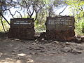 Entrance sign at Mzima Springs hike in Kenya.