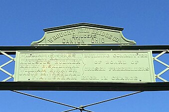 Wrought Iron Bridge Company nameplate