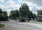 Straße „Nonnendammallee“, Berlin-Spandau, OT Hakenfelde, Richtungsfahrbahn Ost ab Abzweigung Daumstraße