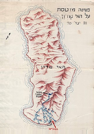 המפה ששימשה את חיילי צה"ל בזמן המבצע