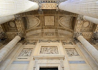 Bas-reliefs below the peristyle