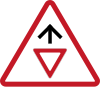Give way sign ahead