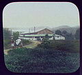 Un planteur en rickshaw devant la fabrique de thé Maria Watta en 1895 (photo colorée à la main).