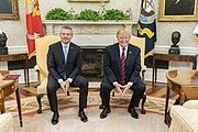 President Trump and Slovak Prime Minister Peter Pellegrini President Trump Welcomes the Prime Minister of the Slovak Republic to the White House (46850011975).jpg