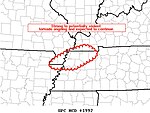 SPC Mesoscale Discussion #1992: Northeast Arkansas–Missouri Bootheel–Northwest Tennessee EF4 tornado