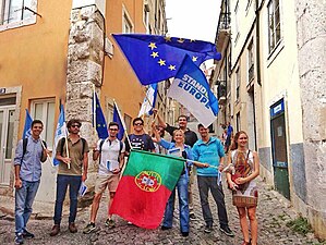 Arruada "Lisboa Europeia" organizada pelo Stand Up for Europe em Lisboa, Portugal.