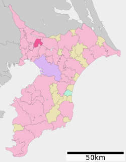 Shiroin sijainti Chiban prefektuurissa